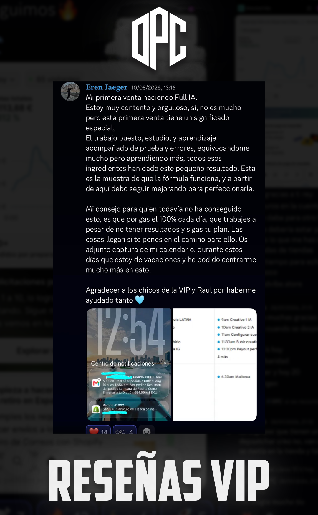 Reseña VIP alumno OPC